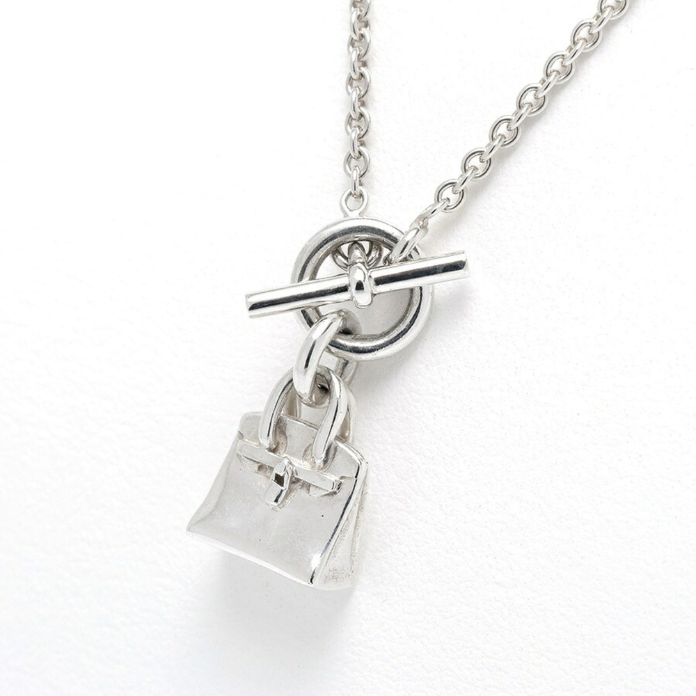 HERMES Silver Necklace